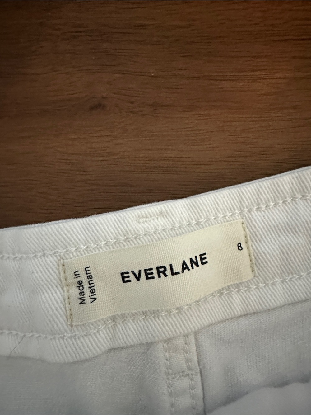 Everlane White High-Rise Women's Shorts with Pockets - Picture 2 of 4